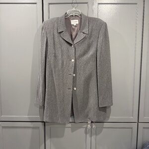 Emanuel, long grey jacket/blazer, vintage size 16